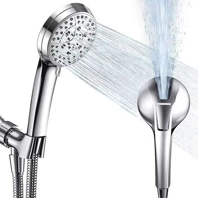 9가지 스프레이 설정이 있는 고압 휴대용 샤워 헤드, 조절 가능한 브래킷이 있는 69인치 유연한 호스, 브러시드 니켈 마감