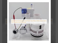 장비는 손 없이 펌핑을 위한 듀얼 플러시 터치리스 화장실 플러시 밸브를 생산합니다.