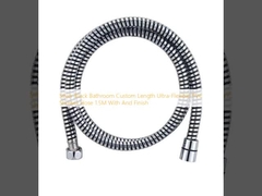 은색 검은색 욕실 사용자 정의 길이 초유연성 PVC 샤워 튜브 1.5M 및 마무리