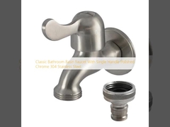 고전적인 욕실 용기 펌프 단 손잡이 닦은 크롬 304 스테인리스 스틸