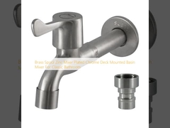 구리 스풀 진크 믹서 크롬 접착 덱 장착 베인 믹서 클래식 욕실