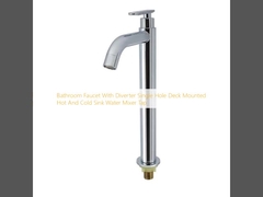 디버터와 함께 욕실 펌프 단일 구멍 덱 설치 온도 및 차가운 싱크 워터 믹서 탭