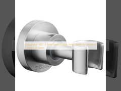 현대 크롬 샤워기용 고정 된 360° 3 구멍 샤워기 머리 서드