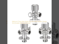 현대적인 디자인과 내구성 304 스테인레스 스틸의 욕실 3면 각 정지 밸브