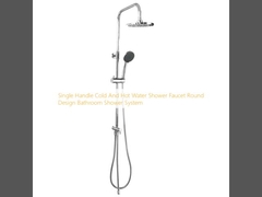 단 손잡이 차가운 물과 뜨거운 물 샤워 펌프 둥근 디자인 욕실 샤워 시스템