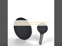 조절 가능한 욕실 3 모드 핸드 폭포 샤워 머리와 검은 흰색 플라스틱 홀더