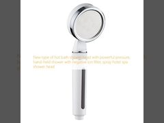 강력한 수압의 새로운 유형의 온탕 샤워 헤드, 음이온 필터 핸드 샤워, 스프레이 호텔 스파 샤워 헤드